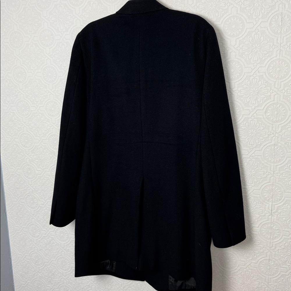 Uniqlo Wool Cashmere Blend Coat Blazer Black Peacoat Size Medium - Picture 7 of 7